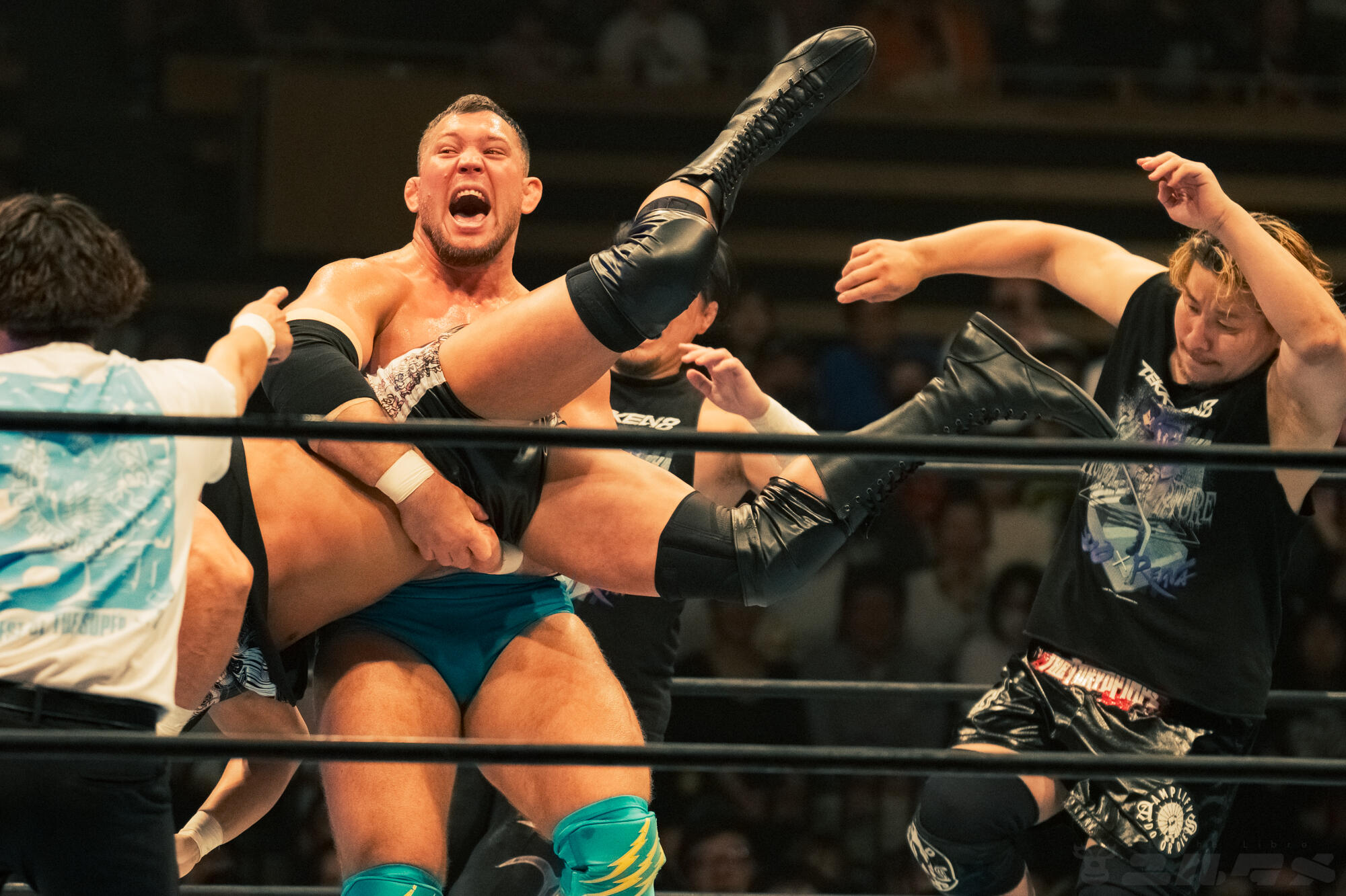 【新日本】25.6.1 大田区総合体育館 本隊 vs H.o.T ボルチン・オレッグ,高橋裕二郎,大田区総合体育館